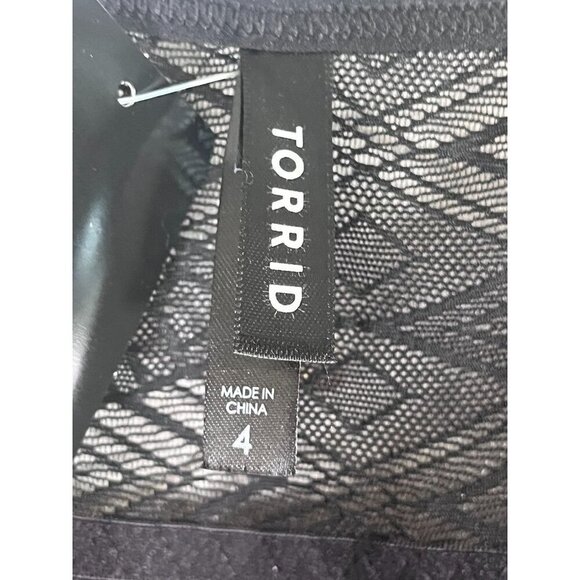 Torrid Intimates Lingerie 4X Black Sexy Neutral Mesh Aztec Western Babydoll 80s - Picture 2 of 12